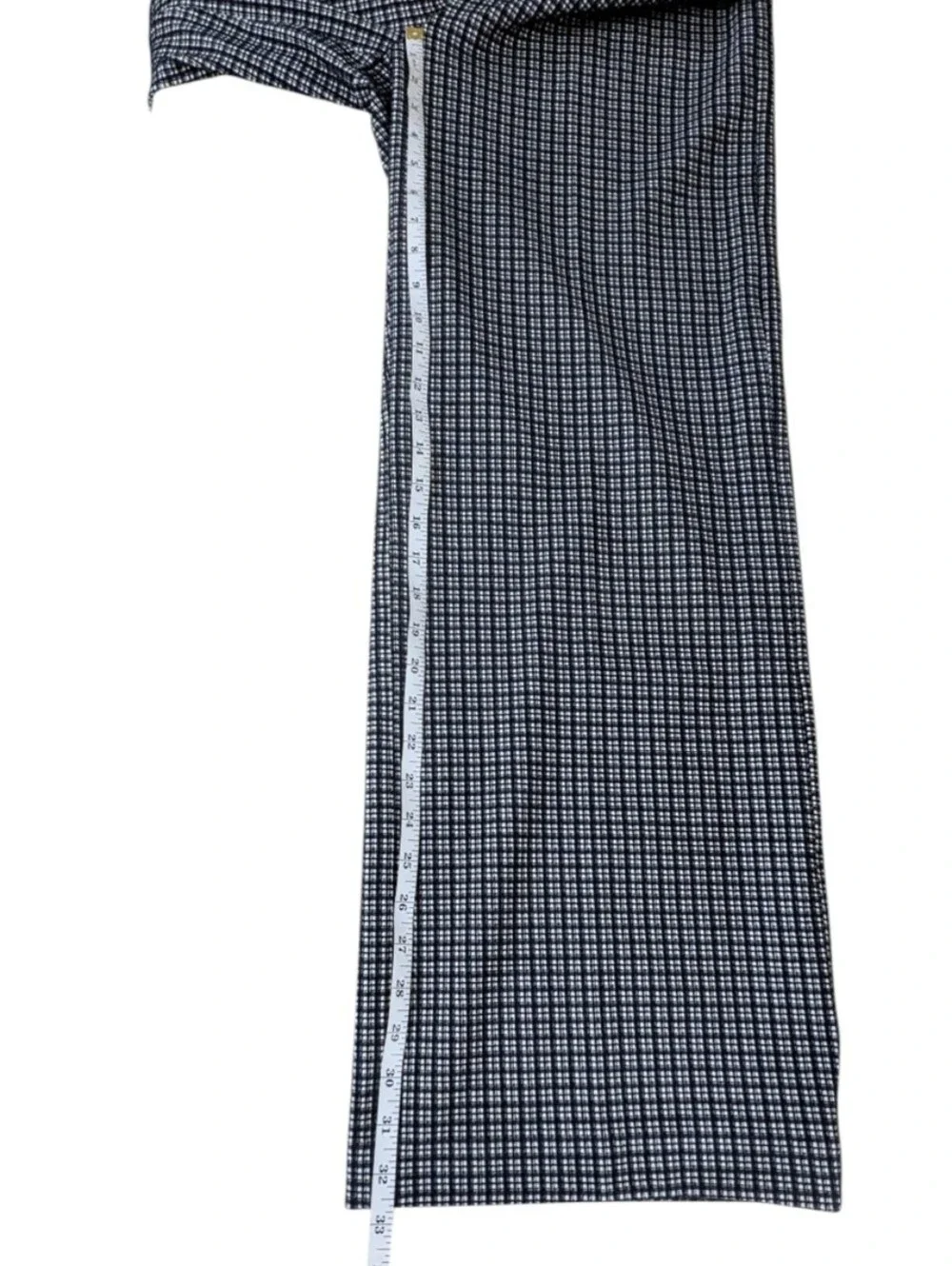 Spanx PerfectFit Ponte Wide Leg Jacquard Pants Women’s XL Black Plaid Stretch